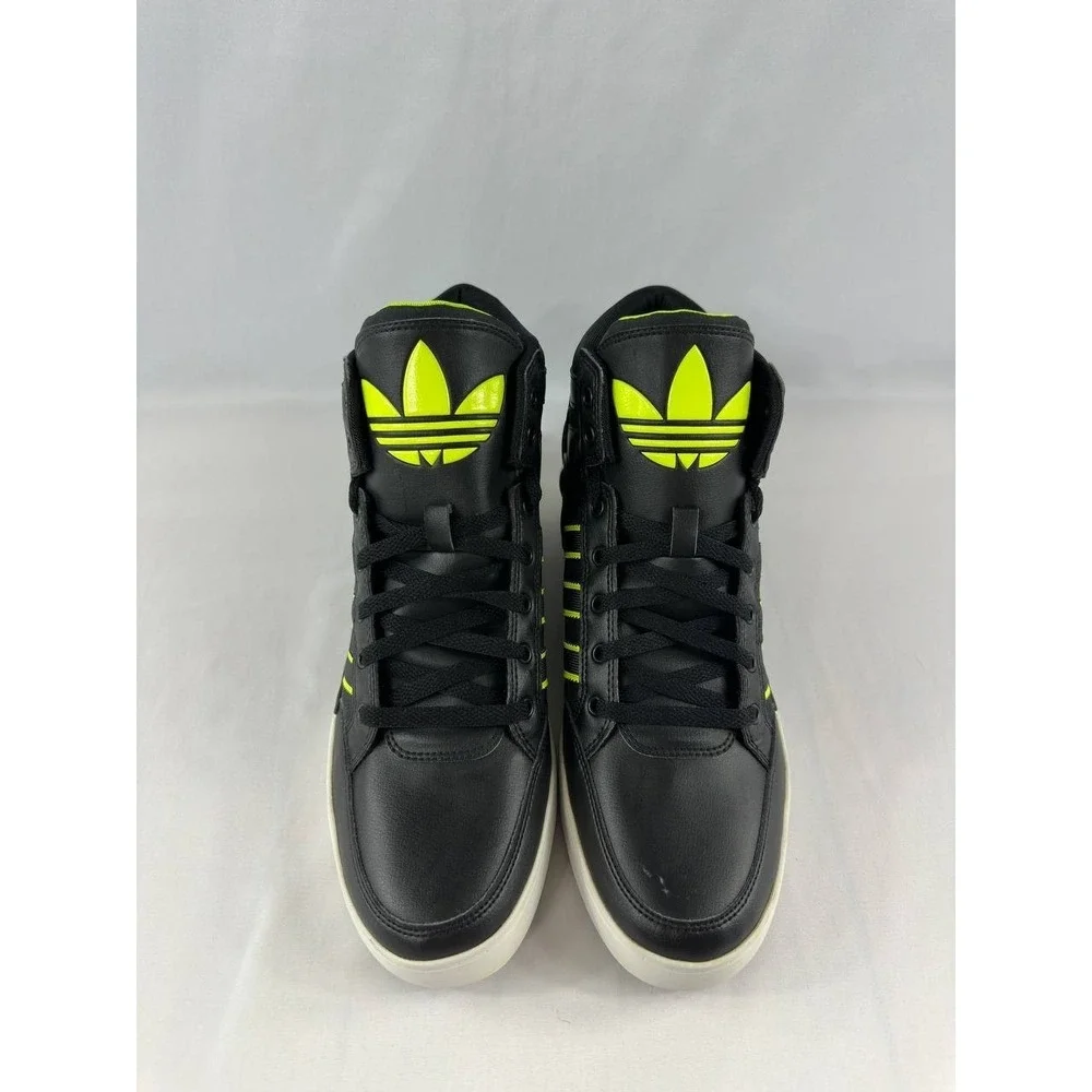 Adidas Hard Court Big Logo Men's Size 12 Black & Lime Green Hi Tops G59801